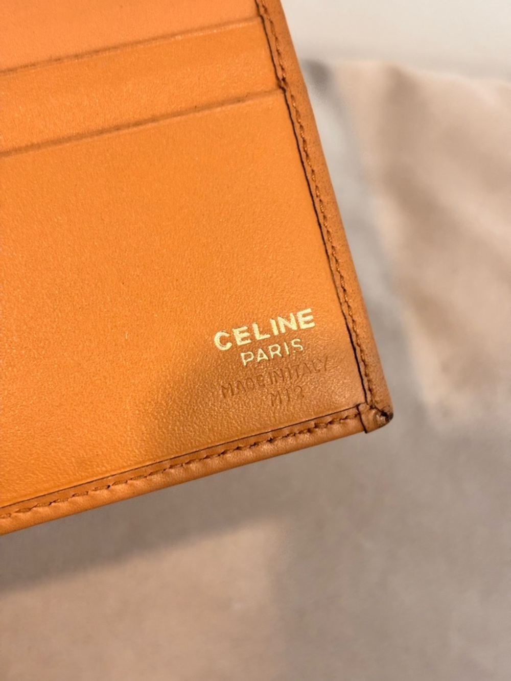 CELINE Vintage Macadam Triomphe Brown Monogram Bi Fold Wallet - Picture 4 of 9